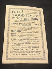 vintage Parade and Rally flyer with lists of names on the back FD12 picture