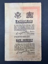 Safe Conduct Army German 1945 Except Duct Germany Eisenhower Guerre picture