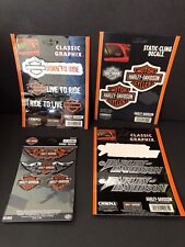 4 Sheets Of Harley Davidson Decals/Stickers picture