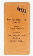Vintage 1945 RANDOLPH SERVICE CO Sparta IL Calendar Notebook Farm Supplies picture