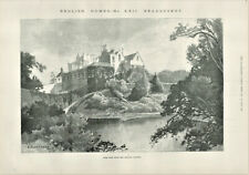 Antique B&W Illustrated Print English Homes Beaudesert By G Montbard 1889 picture