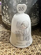 Vintage Precious Moments 25th Wedding Anniversary Bell 1989 Enesco picture