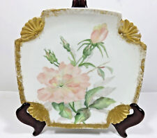  Hand Painted Porcelain Square Serving Dish circa 1889 Europe picture