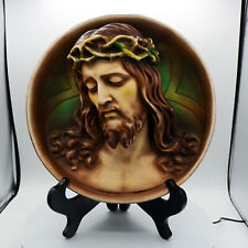 Large Hand Painted Relief Plaster Cast of Jesus picture