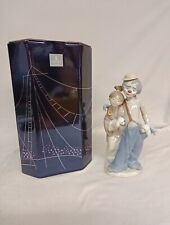 Vintage 2000 Lladro Pals Forever Figurine #7686 Girl & Boy Clown w/ Poodle Dogs picture