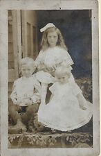 RPPC Brazil Indiana Darling Children Meiring Antique Real Photo Postcard 1909 picture