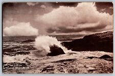 Massachusetts MA - Surf at Nahant Beach - Big Waves - Vintage Postcard - Posted picture