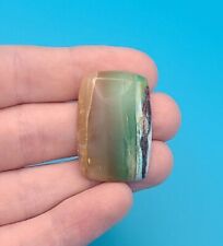 Indonesian Blue Opalized Petrified Wood Cabochon picture