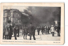 San Francisco California CA Damaged Postcard 1906 Market Street From Ferry Fire picture