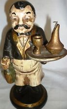 VINTAGE FIGURINE DECORATIVE ITALIAN FRENCH BISTRO WATER SERVER HANDCARVED picture