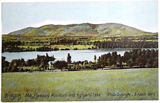 Bridgton ME-Maine, Pleasant Mountain And Highland Lake, Vintage Postcard picture