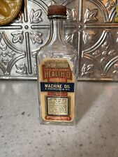 VTG Health-O Machine Oil Glass Bottle Empty With Lid. picture