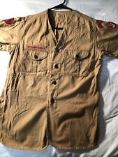 Vintage BSA Boy Scout uniform 1940s or 50's short sleeve patches metal buttons picture