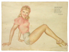 Vintage WWll Vargas Girl Pinup Esquire Magazine - Saints Be Praised 1946 picture