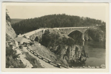 RPPC Postcard View Of Deception Pass Bridge - Washington State vintage F13 picture