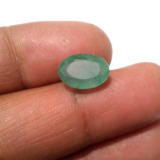 Excellent Zambian Emerald Faceted Oval Shape 4.75 Crt Huge Green Loose Gemstone picture