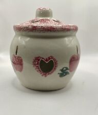 Vintage Red Heart Potpourri Pot/ Tea Light Kitchen Decor picture