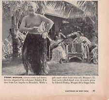 Frank Morgan Dolphin II Hula Dance Honolulu Yacht Vtg Magazine Print Ad 1940s picture