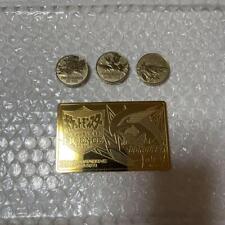 Pokemon JR West Japan Stamp Rally Coin Medal Lugia Fire Thunder Freezer 1999  picture