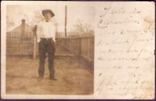 Beaumont Texas Debonair Guy 1907 Real Photo Postcard picture