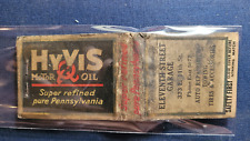 1920's Hyvis Motor Oil Safety First Matchbook Matchcover picture
