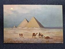Egypt Vintage postcard, The Pyramids at Moonlight, Lehnert & Landrock #9 (A1) picture