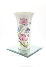 Le-go Fine Quality Porcelain Floral Vase Butterflies Tulips Lilies Japan Cottage picture