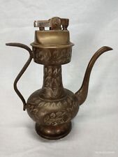 Vintage India Sarna Brass Teapot Pitcher Cigarette Lighter INDIA 5.5