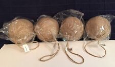 SETS 4 Large 4 in ROUND Burlap Covered Styrofoam Ball Ornament DIY crafts picture