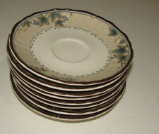 8 VINTAGE Mikasa Country Classics Saucer Plates Set Harvest Classic RETIRED picture