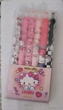 New Set Of 6 Hello Kitty Black Ink Pens Sanrio Lovers Club Collection picture