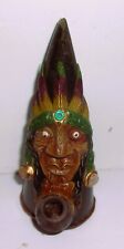 Pre Owned Vintage Unusual Native American Chief Pipe picture