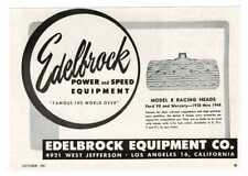 1951 EDELBROCK Equipment Co. Los Angeles CA Vintage Print Ad picture