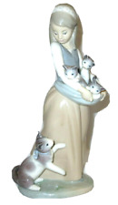 Lladro Vintage  #1309  “Following Her Cats” Figurine picture