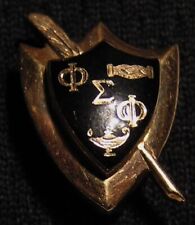 VINTAGE 10K GOLD PHI SIGMA PHI FRATERNITY PIN - 2.6G picture