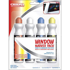 Chroma Window Marker Pack: Washable Glass Markers for Cars, 4 Count picture