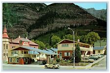 c1950's Antlers Motel Main Street Cars Ouray Colorado CO Vintage Postcard picture
