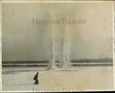 1926 Press Photo Ice jam on Raritan River, New Brunswick cleared up by dynamite picture