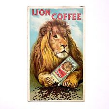 Majestic LION on 1899 Lion Coffee Trade Card by Wilson Spice Co. Toledo, Ohio picture