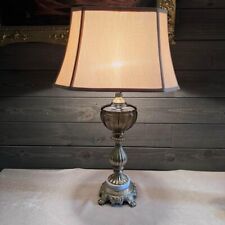 Vintage MCM Hollywood Regency Gold lamp 28”x16.5” picture