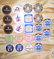 Lot of 22 Beer Coaster Guinness, Hard Rock, Sam Adams, DeGroen's Weeping Radish picture