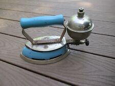 Antique Blue Coleman Gas Iron Made in USA picture