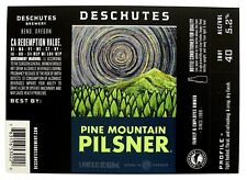 Deschutes Brewery PINE MOUNTAIN PILSNER beer label OR 22oz picture