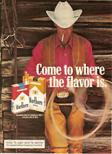 1978 Marlboro Cigarettes Vintage Magazine Ad    Marlboro Man in Chaps,  Roping picture