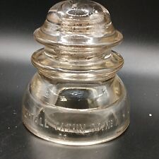Vintage Clear Glass Whitall Tatum NO. 1  Clear Glass Electrical Insulator - USA picture