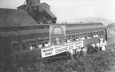 Railroad Train Crane Co Picnic Des Moines Iowa IA Branch Reprint Postcard picture