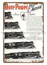 modern wall hangings Chesapeake and Ohio Railroad -1936 metal tin sign picture