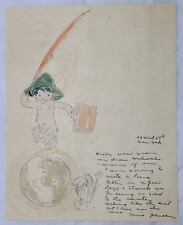 1930s John Alonzo Williams(1869–1951) Illustrated letter to Waharabi picture
