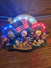 Snoopy / Peanuts Yankee Doodle Dandy Snoopy And Gang.  Danbury Mint.  Lighted picture