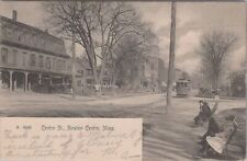 Centre Street Newton Centre Massachusetts Trolley 1906 Postcard picture